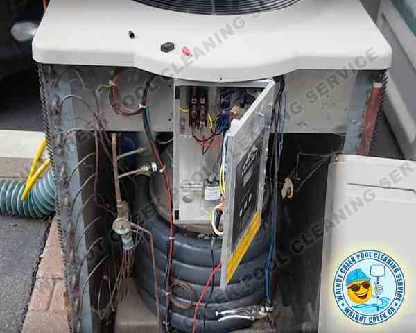 Diagnosing a pool heater assembly and then repairing the heat pump at a customer's home in Walnut Creek, CA