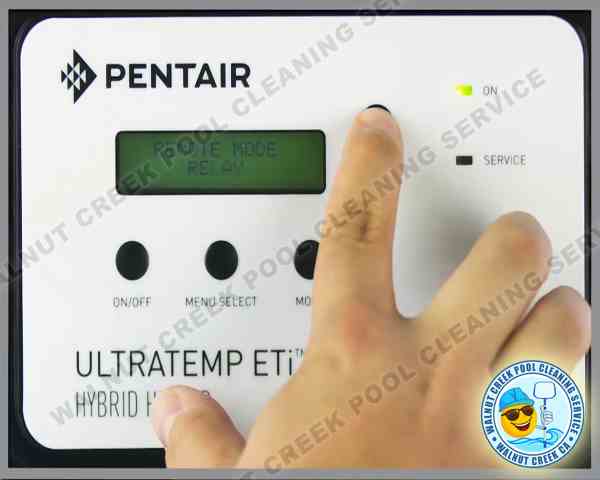 Pentair heating control panel interface